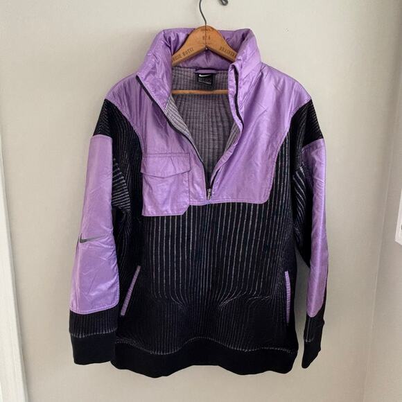 Nike Women's City Ready 1/4-Zip Training Jacket Violet and Black Athletic XS - Picture 3 of 12